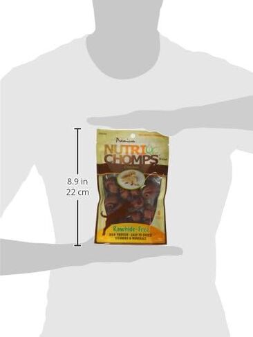 NutriChomps Dog Chews, 2.5-inch Knots, Easy to Digest, Rawhide-Free Dog Treats, 8 Count, Real Peanut Butter flavor in Saudi Arabia