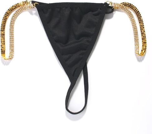 Sexy Rhinestone Waist Hip Chain Jewelry Crystal Chain Thong Rhinestone Thong Panties Bikini Body Chain Jewelry Rave G String Panties for Women and Girls in Saudi Arabia