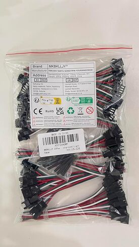 20Pairs JST XH 2.54mm 2Pin Male and Female Connector Cable with UL1007 22AWG 100mm Red Black Connector Wire,Heat Shrink Tube for Tiny Drone Battery Terminal Socket LED Strip Light in Kuwait