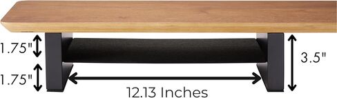 XL Walnut Wood Monitor Stand for Desk (44 Inch) Large Monitor Stands for 2 Monitors, Desk Shelf for Top of Desk Walnut Monitor Shelf in Kuwait