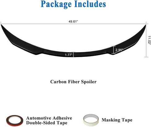 AeroBon Real Carbon Fiber Trunk Spoiler Compatible with 2020-2024 Tesla Model Y Spoiler (H Style) in Kuwait