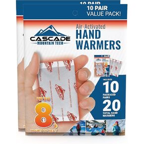 Cascade Mountain Tech Air-Activated Hand Warmers - Up to 8 Hours of Heat