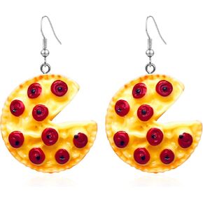 QUSIJIA 6 Pairs Charm Rainbow Triple Layer Chocolate Cream Cake Dangle Earrings Simulation Dessert Food Earrings Set For Women Girls