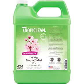 TropiClean Pure Plum High Concentrate Shampoo for Pets | 42:1 Dilution | Professional Grade & Size for Groomers | For Dog and Cats | Made in USA | Deodorizes | Long-Lasting Scent | 1 Gallon