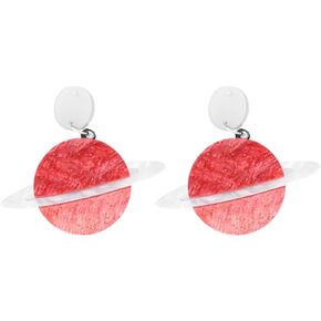 Acrylic Moon Planet Dangle Earrings,Cute Planet Universe Resin Drop Earrings Plastic Moon Stud Earrings Jewelry for Women Girls