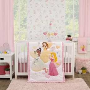 Disney Finding Nemo Cutest Little Catch Light Blue, Orange, and Navy 3 Piece Nursery Crib Bedding Set - Comforter, Fitted Crib Sheet, and Crib Skirt