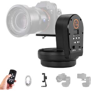 Soonpho M6 Auto Face Tracking Motorized Rotating Panoramic Tripod Head, Remote Control 360° Pan Tilt Head with Mobile Phone Clip for DSLR Cameras, Camcorders, Smartphones, Tripod