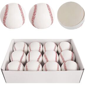 GKK 12 Pack Practice Training Baseballs for Kids/Youth 9 Inch Baseballs for Pitching Throwing Unmarked Autographs Baseball(One Dozen)…
