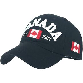 Baseball Cap Canada Flag Hat Adjustable Dad Hat Sunhat Embroidered Cap Outdoor Sun Hats for Adult