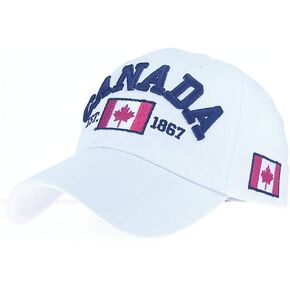 Baseball Cap Canada Flag Hat Adjustable Dad Hat Sunhat Embroidered Cap Outdoor Sun Hats for Adult