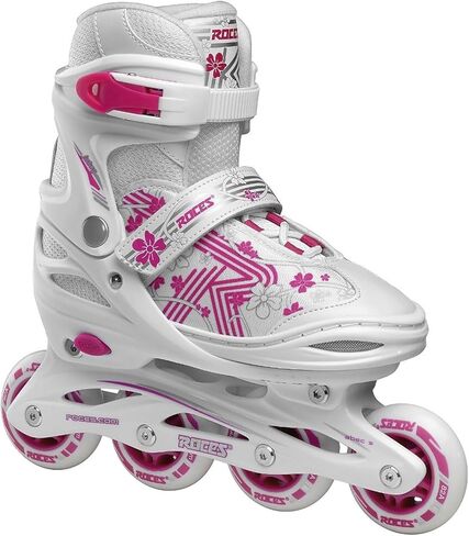 ROCES Girls' Jokey 3.0 Outdoor Adjustable Size Comfort 4-Wheel Children Racing Inline Skates with Micrometric Buckle, Polypropylene Shell & Frame in Saudi Arabia