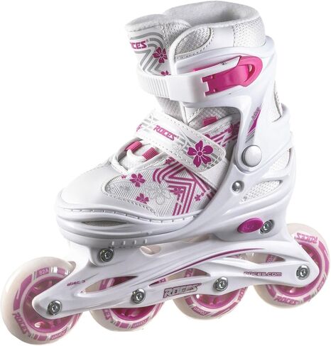 ROCES Girls' Jokey 3.0 Outdoor Adjustable Size Comfort 4-Wheel Children Racing Inline Skates with Micrometric Buckle, Polypropylene Shell & Frame in Saudi Arabia