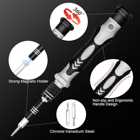 DULIWO Precision Screwdriver Set, 122 in 1 Small Magnetic Repair Tool Kit with Case, Electronic Repair Kit for Computer, iPhone, PC, Cellphone, Laptop, Nintendo, PS4, Game Console, Watch, Eyeglasses in Kuwait