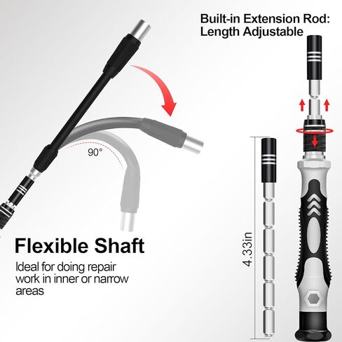 DULIWO Precision Screwdriver Set, 122 in 1 Small Magnetic Repair Tool Kit with Case, Electronic Repair Kit for Computer, iPhone, PC, Cellphone, Laptop, Nintendo, PS4, Game Console, Watch, Eyeglasses in Kuwait