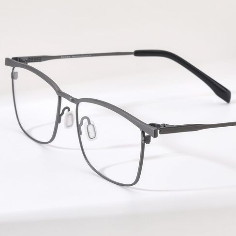 FONEX Pure Titanium Glasses Frame Men Square Eyeglasses Optical Eyewear F85741 in Kuwait