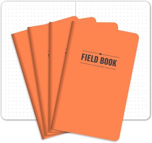 Elan Publishing Company Field Notebook/Journal - 5"x8" - Orange Cover - Lined Memo Book - Pack of 4 in Saudi Arabia