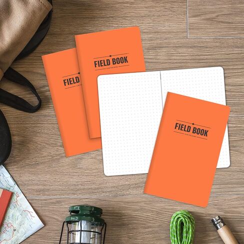 Elan Publishing Company Field Notebook/Journal - 5"x8" - Orange Cover - Lined Memo Book - Pack of 4 in Saudi Arabia