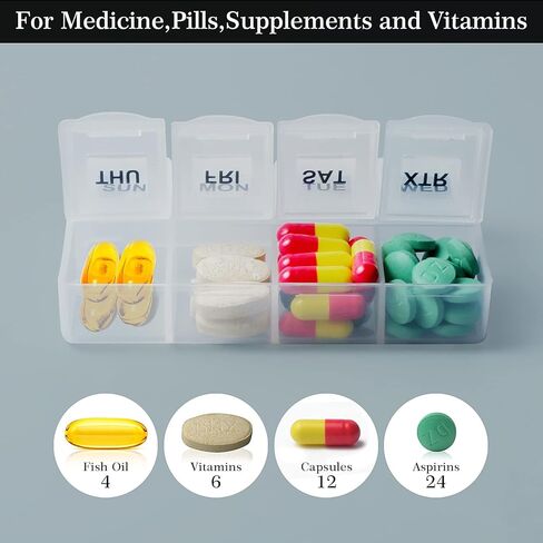 Serfeymi Pill Box Organiser 7 Day - Pink 03 in Kuwait