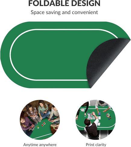 nuveti 63 × 31 طوي تكساس بوكر بطاقة الطاولة تخطيط المحمولة المضادة للانزلاق المطاط مجلس لعبة حصيرة لعبة البوكر الجدول حصيرة 8-10 لاعبين تكساس هولدم بوكر حصيرة in Kuwait