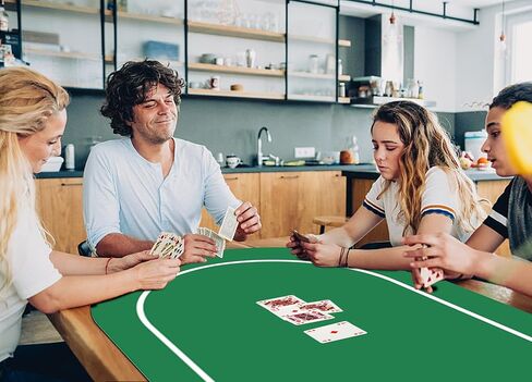 nuveti 63 × 31 طوي تكساس بوكر بطاقة الطاولة تخطيط المحمولة المضادة للانزلاق المطاط مجلس لعبة حصيرة لعبة البوكر الجدول حصيرة 8-10 لاعبين تكساس هولدم بوكر حصيرة in Kuwait