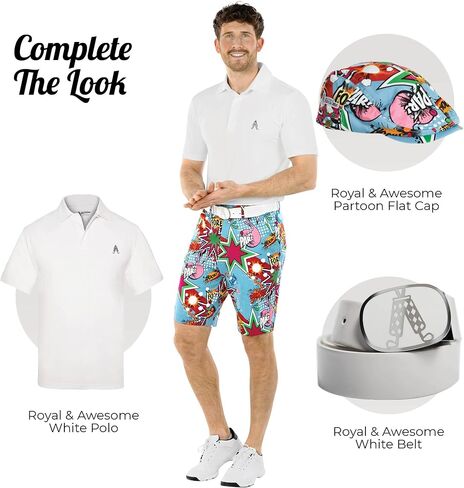 شورت جولف منقوش للرجال من Royal & Awesome in Kuwait