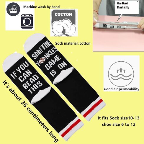 TSOTMO 2 Pairs Socks Baseball Socks If You Can Read This The Game Is On Socks Gift For Bsaeball Team in Saudi Arabia