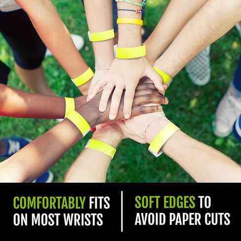 500 WristCo Tyvek Wristbands for Events – 500 Count, 5-Color Variety Pack – Tamper-Proof Design Prevents Reuse – Premium-Grade Bracelets for Hospital & Medical ID, Party, VIP Identification in Kuwait