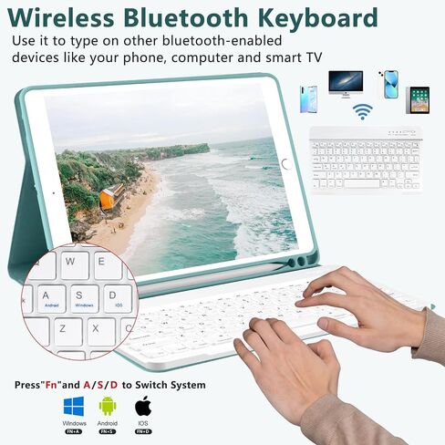 COO Keyboard Case for 9th/8th/7th Generation 10.2 Inch with Pencil Holder in Saudi Arabia