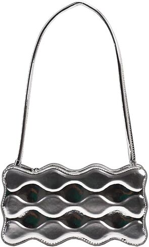 DJBM Sparkly Metallic Clutch Purses for Women PU Leather Shoulder Bag Hobo Bag Y2k Tote Handbag in Saudi Arabia