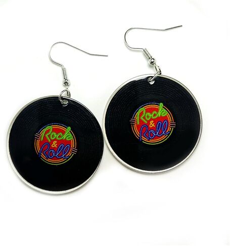 Retro Fashion Magnetic Tape Earrings for 80’s Party Women Girls Punk Retro Cassette Crush Colorful Drop Dangle Earrings Party Night Club Pretty in Kuwait
