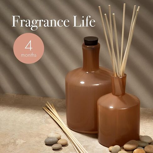 LAFCO New York Reed Diffuser Refill, Fresh Cut Gardenia - 8.4 oz - Up to 4-Month Fragrance Life - Includes Natural Wood Reeds - Free of Dyes & Propellants - Made in The USA in Kuwait