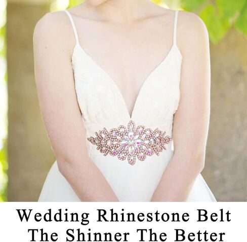 Pardecor حزام كريستال الزفاف حجر الراين زين بريق أحزمة فستان الزفاف مطرز وشاح الزفاف حزام الزفاف حزام الزفاف... in Kuwait