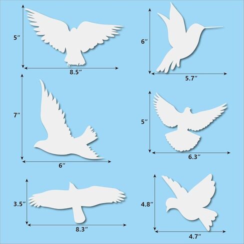 ملصقات نافذة مضادة للتصادمات لمنع ضربات الطيور، ملصقات نافذة على شكل أوراق ثابتة تمنع ضربات الطيور على زجاج النافذة - شفاف in Kuwait