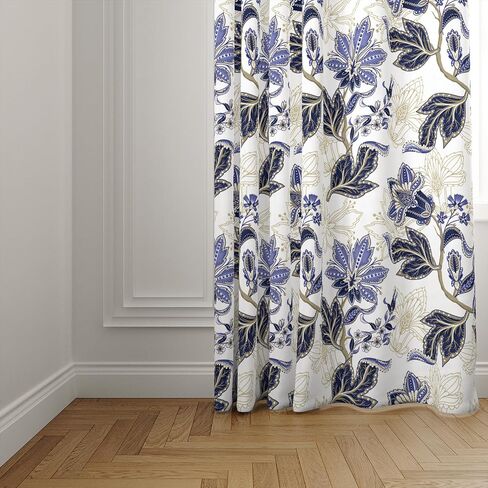 notepure Green Leaves Botanical Curtain 100% Blackout Curtains for Bedroom Full Room Darkening Noise Reducing Thermal Insulated Grommet Window Drapes Black Out Curtain, Black (52 x 84 Inch, 2 Panels) in Saudi Arabia