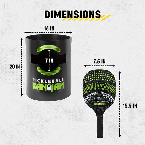 Kan Jam Pickleball - Play Pickleball Anywhere - Team Based Pickle Ball Game - Includes 4 Pickleball Paddles & 4 Pickleballs,Black/Green in Saudi Arabia