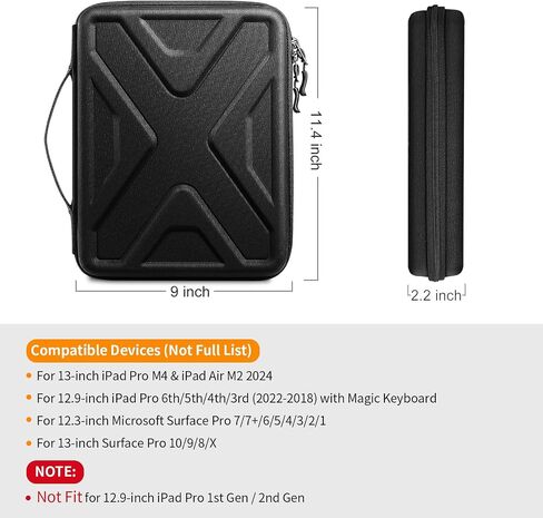 SITHON 11 Inch Portfolio Sleeve Case for 2026 iPad Air 11-inch (M4/M3/M2) | iPad (A16) 11th 2025, 11 Inch Pro M5/M4, 10.9"/10.2" iPad, Shock Absorption Tablet Carrying Organizer with Accessory Pocket in Kuwait