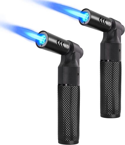 Luxgaze 4 Pack Butane Torch Lighters Refillable Jet Flame Portable Butane Torch Mini Refillable Windproof Lighters for Camping Baking Culinary Soldering Cooking Welding BBQ Grill(Gas not Included) in Saudi Arabia