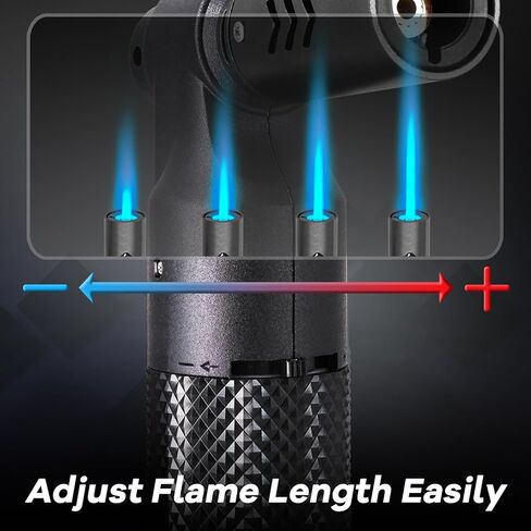 Luxgaze 4 Pack Butane Torch Lighters Refillable Jet Flame Portable Butane Torch Mini Refillable Windproof Lighters for Camping Baking Culinary Soldering Cooking Welding BBQ Grill(Gas not Included) in Saudi Arabia