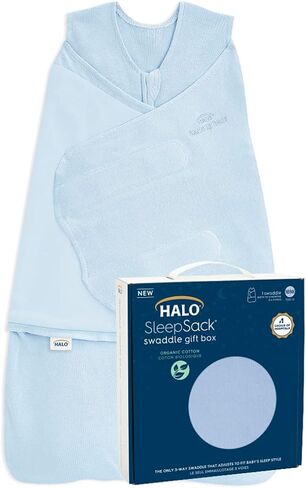 HALO 100% Cotton Sleepsack Swaddle, 3-Way Adjustable Wearable Blanket, TOG 1.5, Confetti Mickey Grey, Small, 3-6 Months in Saudi Arabia