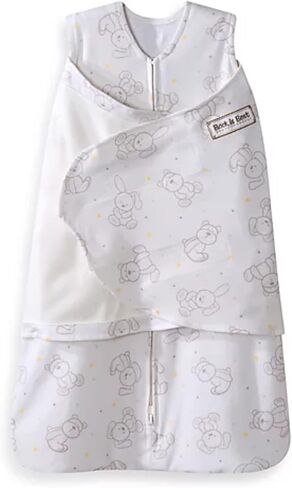 HALO 100% Cotton Sleepsack Swaddle, 3-Way Adjustable Wearable Blanket, TOG 1.5, Confetti Mickey Grey, Small, 3-6 Months in Saudi Arabia