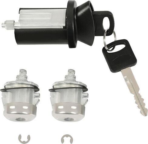 KUAFU Ignition Lock Cylinder & Door Lock Cylinder Set Compatible with 1998-2019 Ford F-250 F-350 F-450 F-550 E-150 E-250 E-350 E-450 Excursion Crown Victoria Explorer Sport Aluminium & Plastic in Saudi Arabia