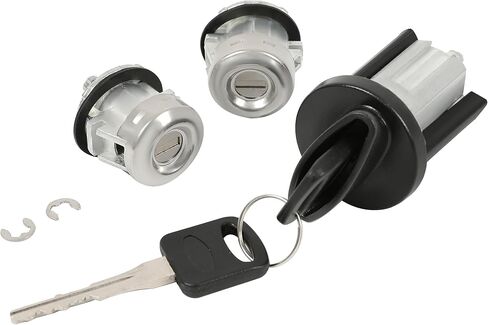 KUAFU Ignition Lock Cylinder & Door Lock Cylinder Set Compatible with 1998-2019 Ford F-250 F-350 F-450 F-550 E-150 E-250 E-350 E-450 Excursion Crown Victoria Explorer Sport Aluminium & Plastic in Saudi Arabia