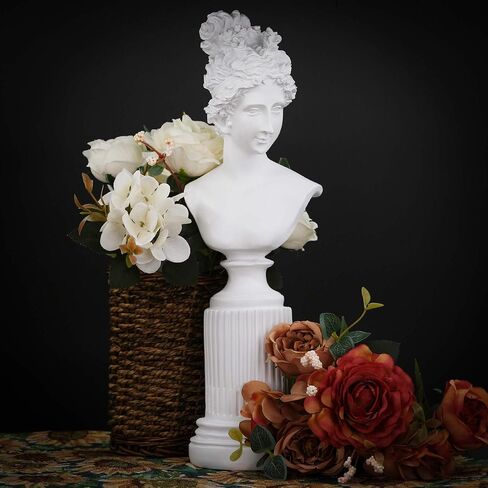 Woman Bust Statue Classical Tabletop Decoration Gift, Greek & Roman Mythology Indoor Decor for Home & Office, Replica Resin Sculpture Art, 12.2" H in Kuwait