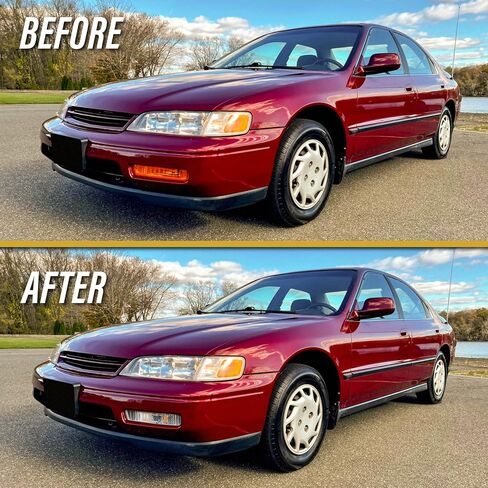 مصابيح العلامات الجانبية للمصد الخلفي من USR DEPO (يسار + يمين) متوافقة مع مصابيح Honda Accord 1994-1997 / 1992-1996 Honda Prelude / 1998-2002 Accord 2D Coupe Sidemarkers (أبيض شفاف كريستالي) in Kuwait