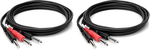 Hosa STP-203 1/4" TRS to Dual 1/4" TS Insert Cable, 3 Meters in Saudi Arabia