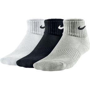 NIKE One-Quarter Socks 3 Pairs Yth Cotton Cush Qtr W Moist M Multi-Coloured multicoloured
