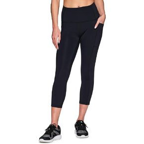 RBX Active Squat Proof Capri Leggings for Women, Ultra Hold High Impact Cropped Workout Yoga Tights with Pockets