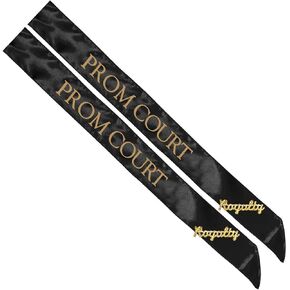 Prom Sash Set, 2 Sashes and 2 Glitter Royalty Pins in Kuwait