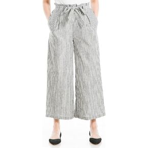 Max Studio Women's Linen Blend Wide Leg Pant with Waist Tie in Saudi Arabia