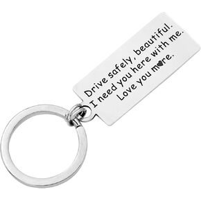 TOS Drive Safe Keychain أحتاجك هنا معي هدايا لصديقك أنا أحبك هدية لعيد ميلاد الزوج in Kuwait
